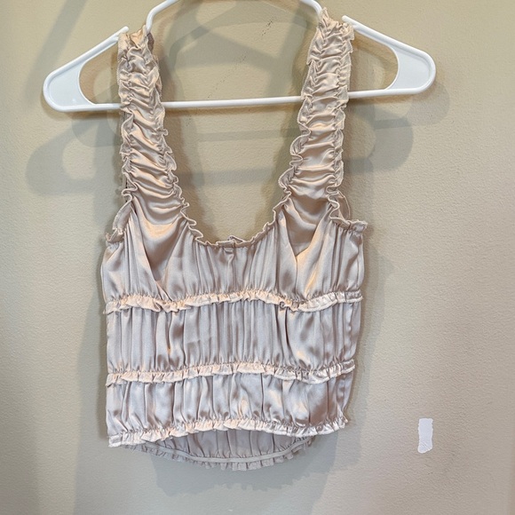 Double Zero Cream Ruffle Top - Picture 3 of 3